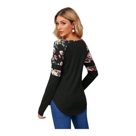 Floral Long Sleeve  Shirt Size: XL - Picture 1 of 4